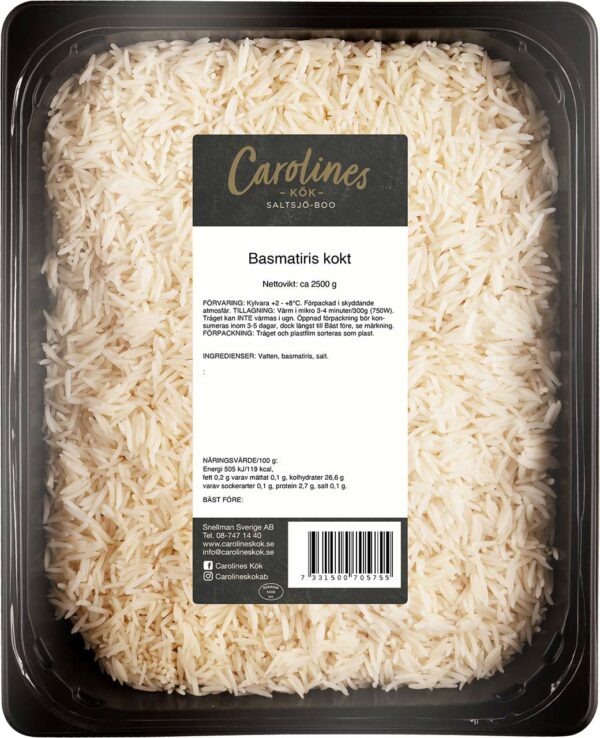 Basmatiris kokt 2,5 kg
