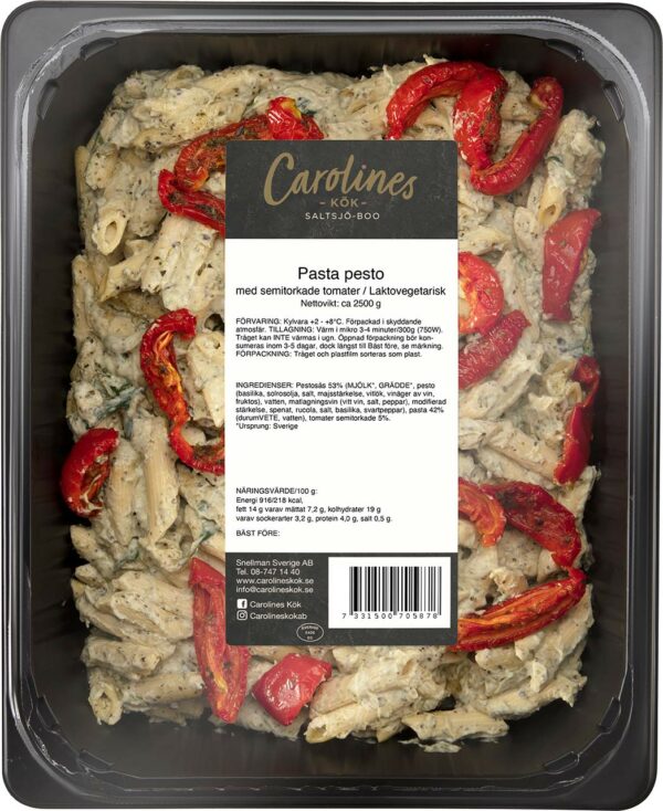 Pasta Pesto med semitorkade tomater 2,5 kg
