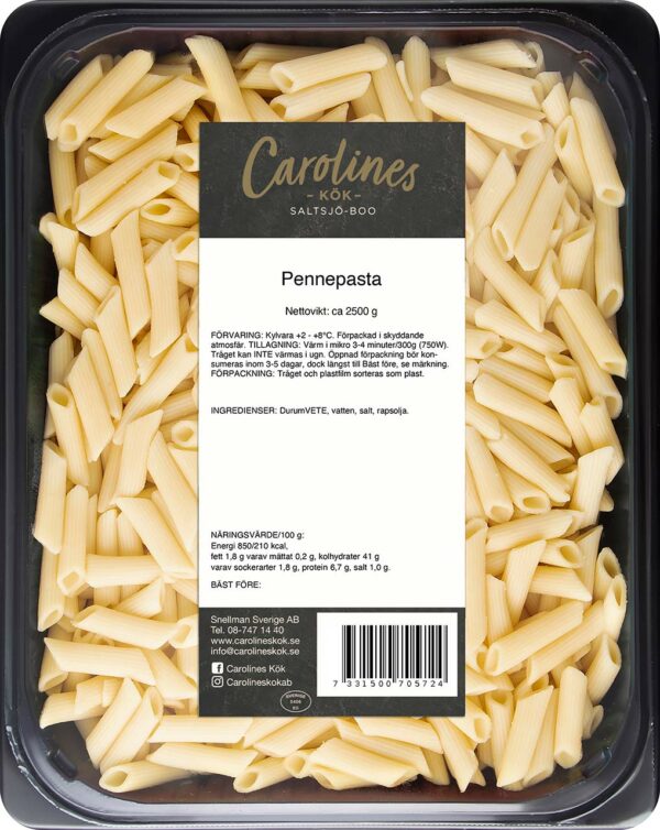 Pennepasta kokt 2,5 kg