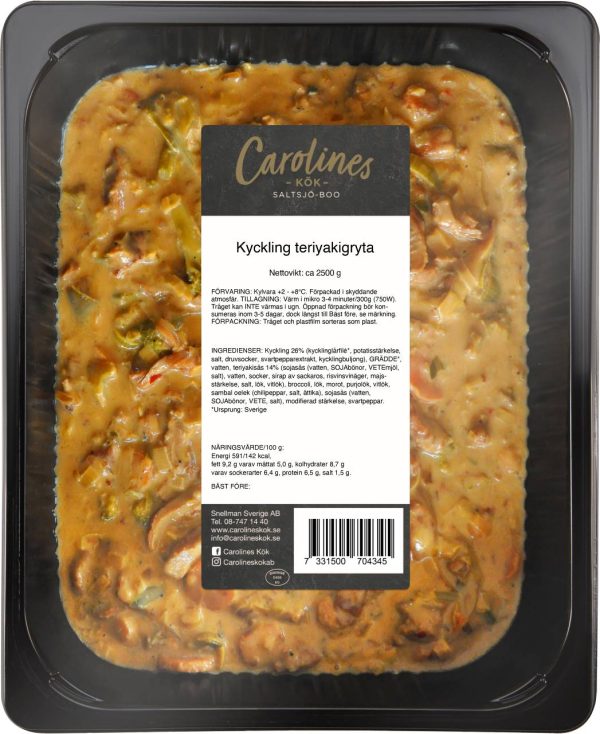 Kyckling teryiakigryta 2,5 kg